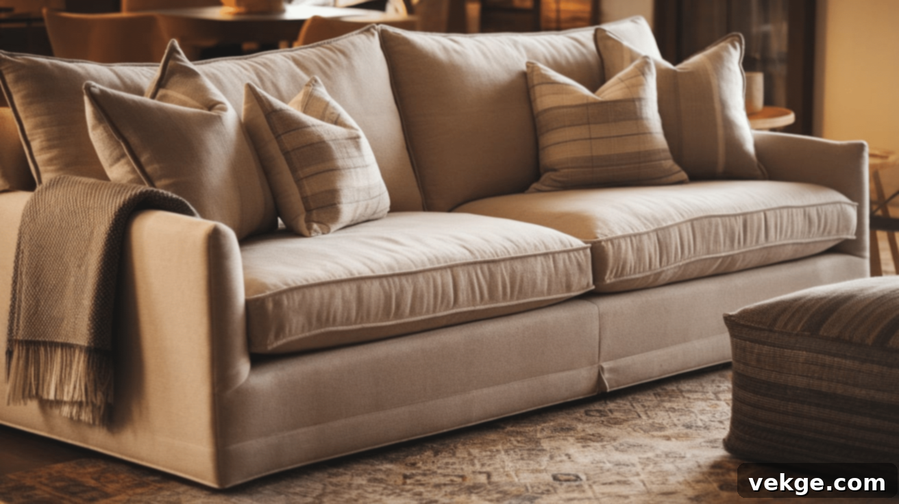 The Adaptable Comfort Sofa - Known for its cozy seating and neutral fabric options