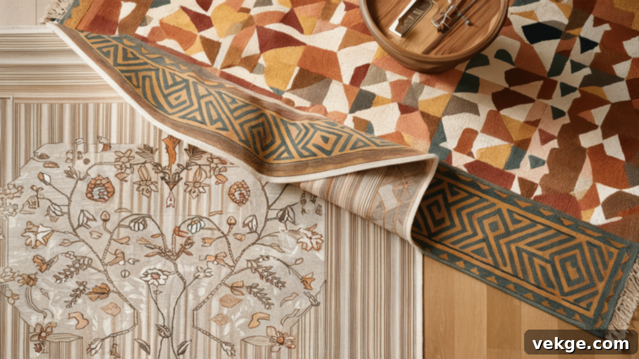 Two Patterned Rugs