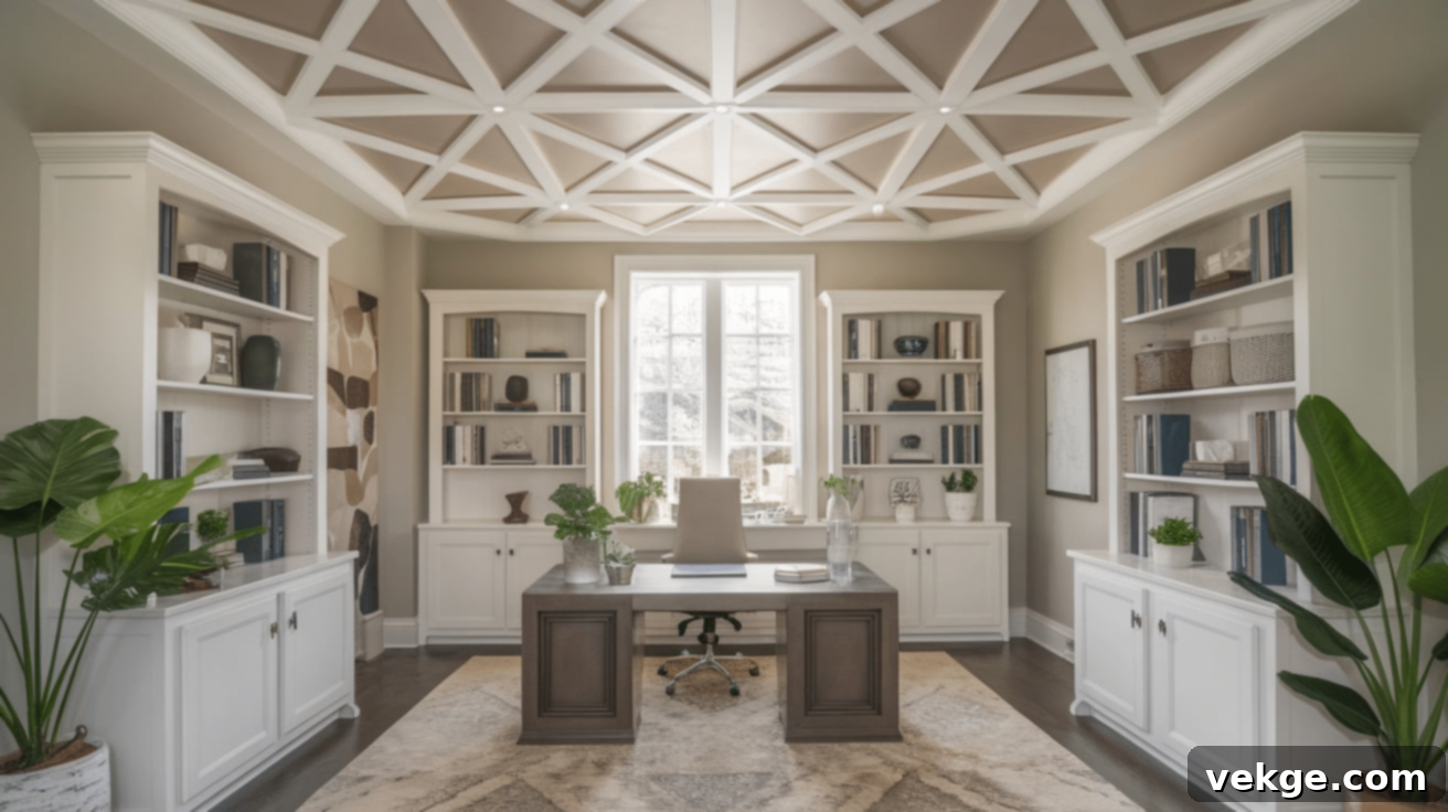 Geometric Pattern Ceiling for a Modern Office