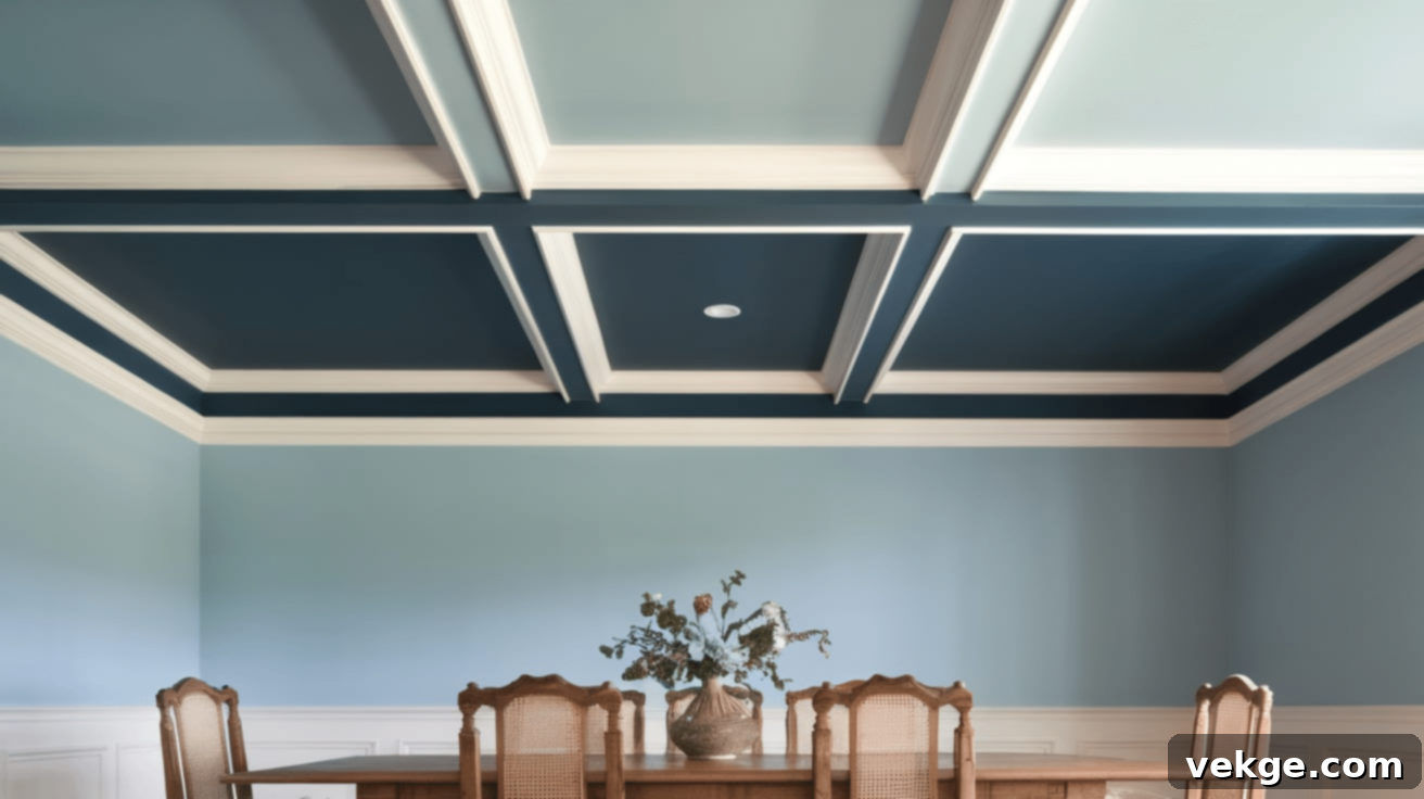 Two-Tone Ceiling Design with Crown Molding