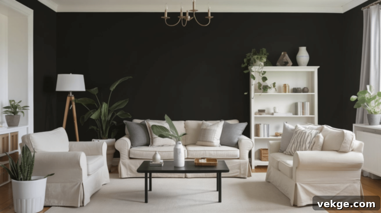 Behr Premium Plus Deep Space black paint for walls