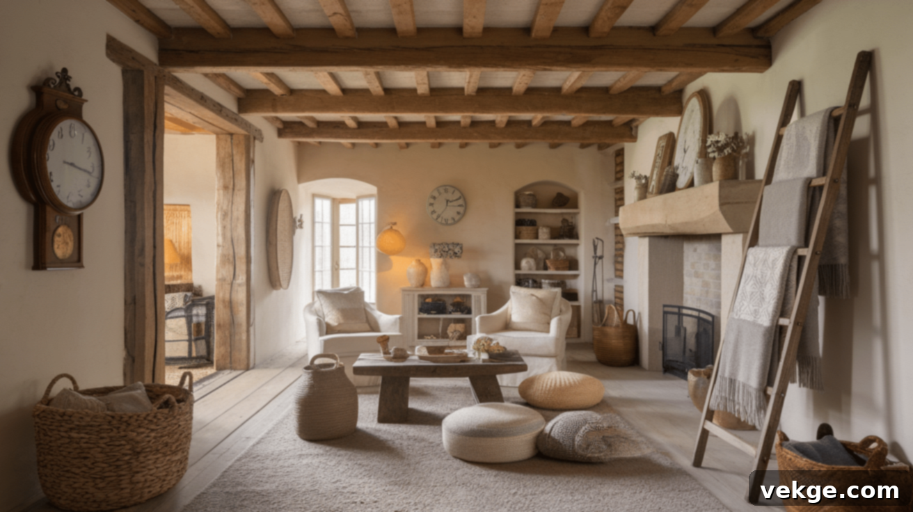 Vintage and Handmade Decor - Personalized touches for a farmhouse living room