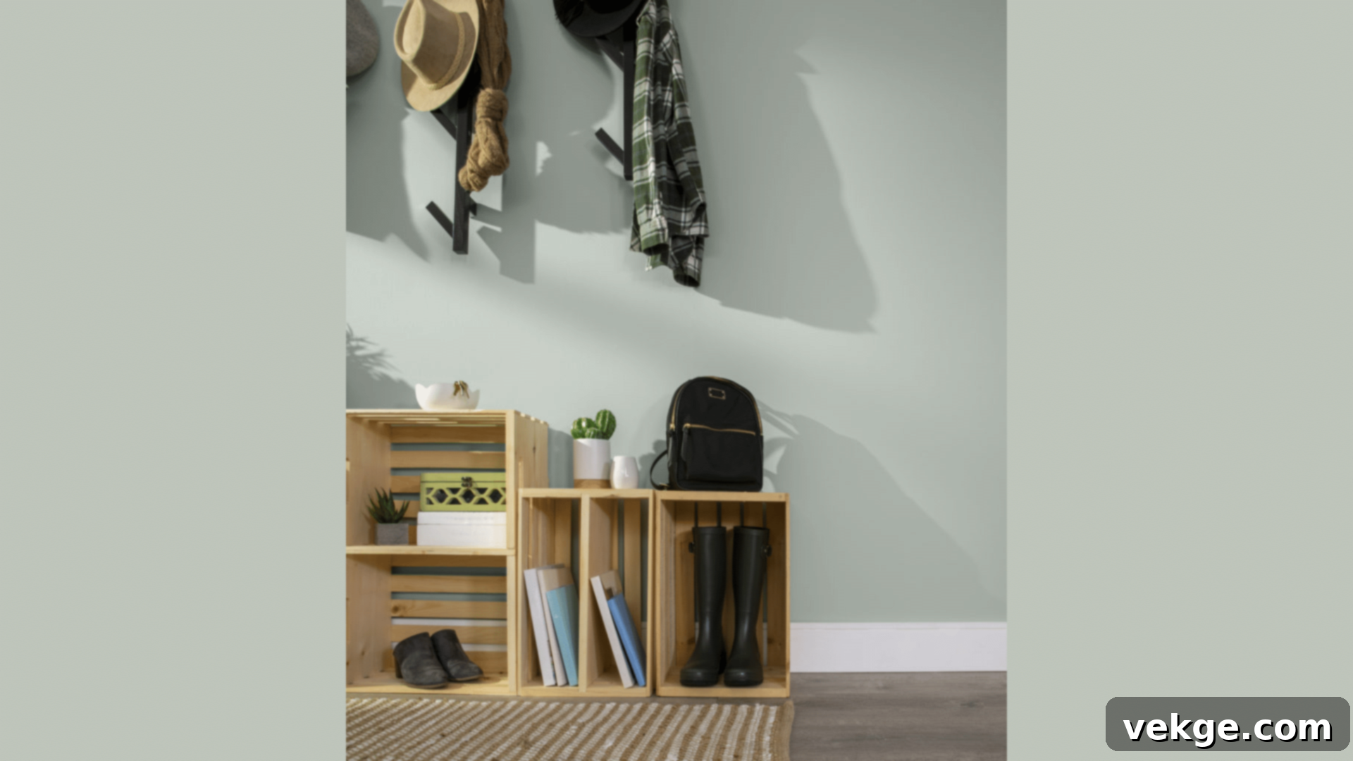 Behr Riverdale N410-3 mudroom paint color idea