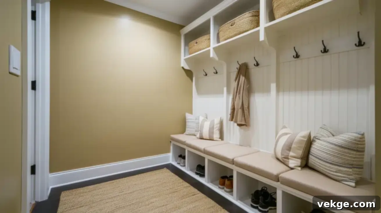 Tips for Selecting Mudroom Paint Colors - Swatches on wall