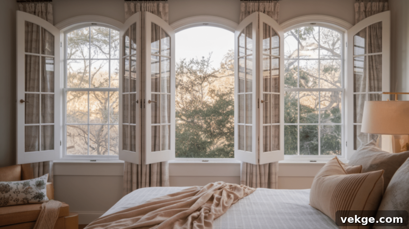 Double-hung windows for Easy Airflow and Cleaning