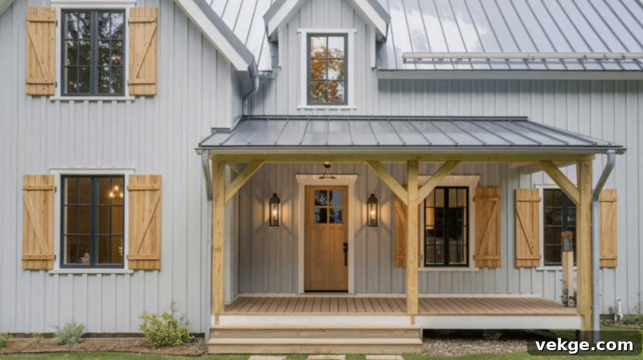 Soft Gray with Wood Accents