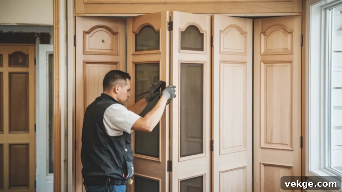 Step 1- Preparing the Bifold Doors for Makeover
