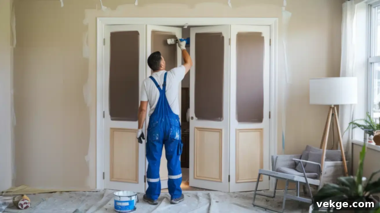 Step 2- Painting or Staining the Doors