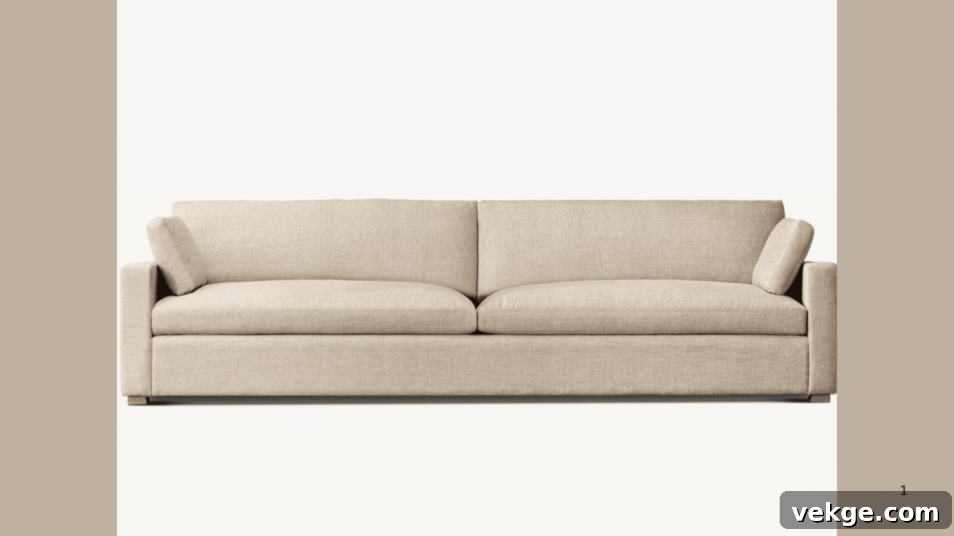 Restoration Hardware Belgian Sofa, a luxurious European-inspired family couch with 8-way hand-tied springs