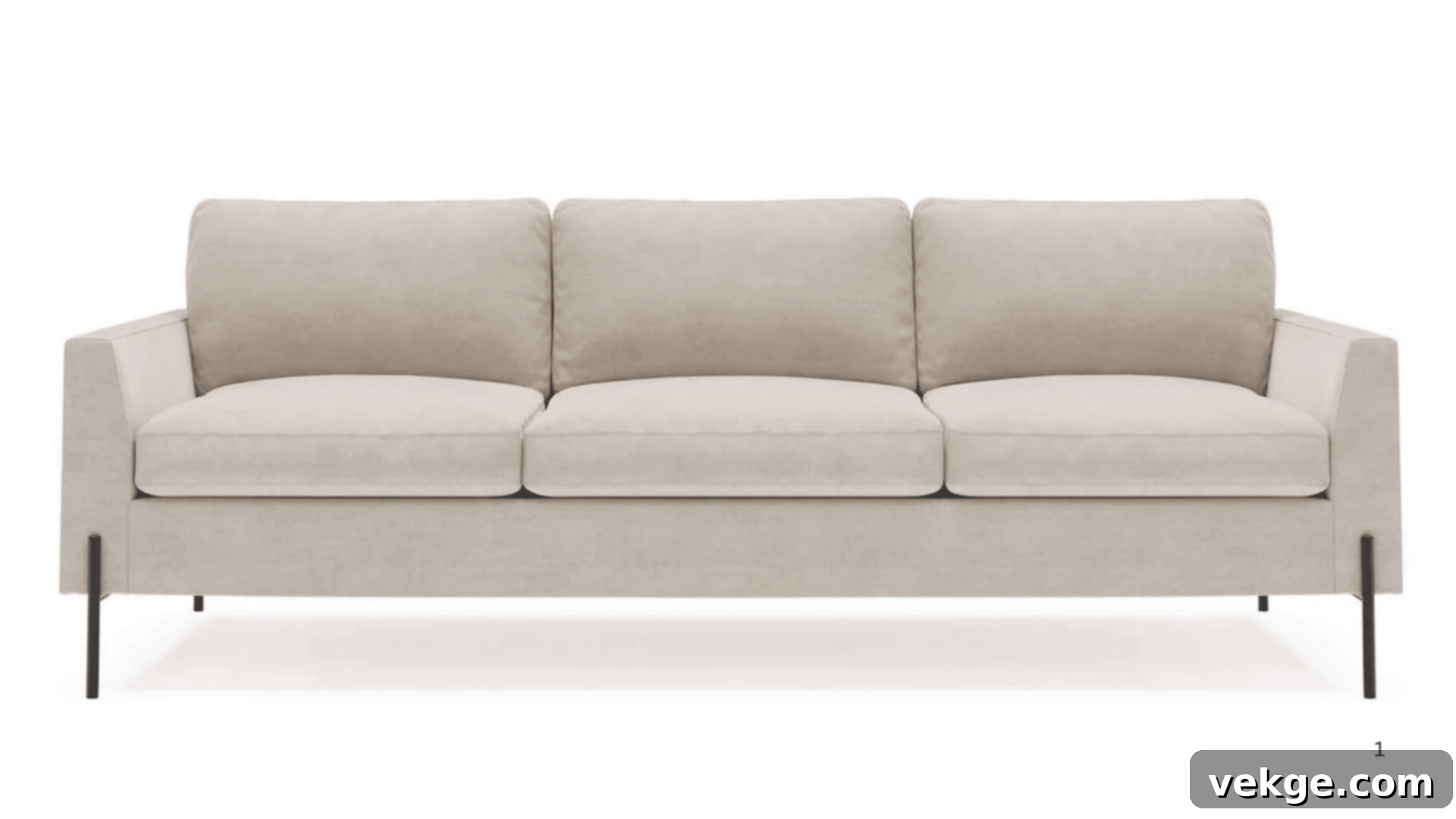 BenchMade Modern Miles Sofa, a customizable modern family couch with high-resilience foam and photo updates
