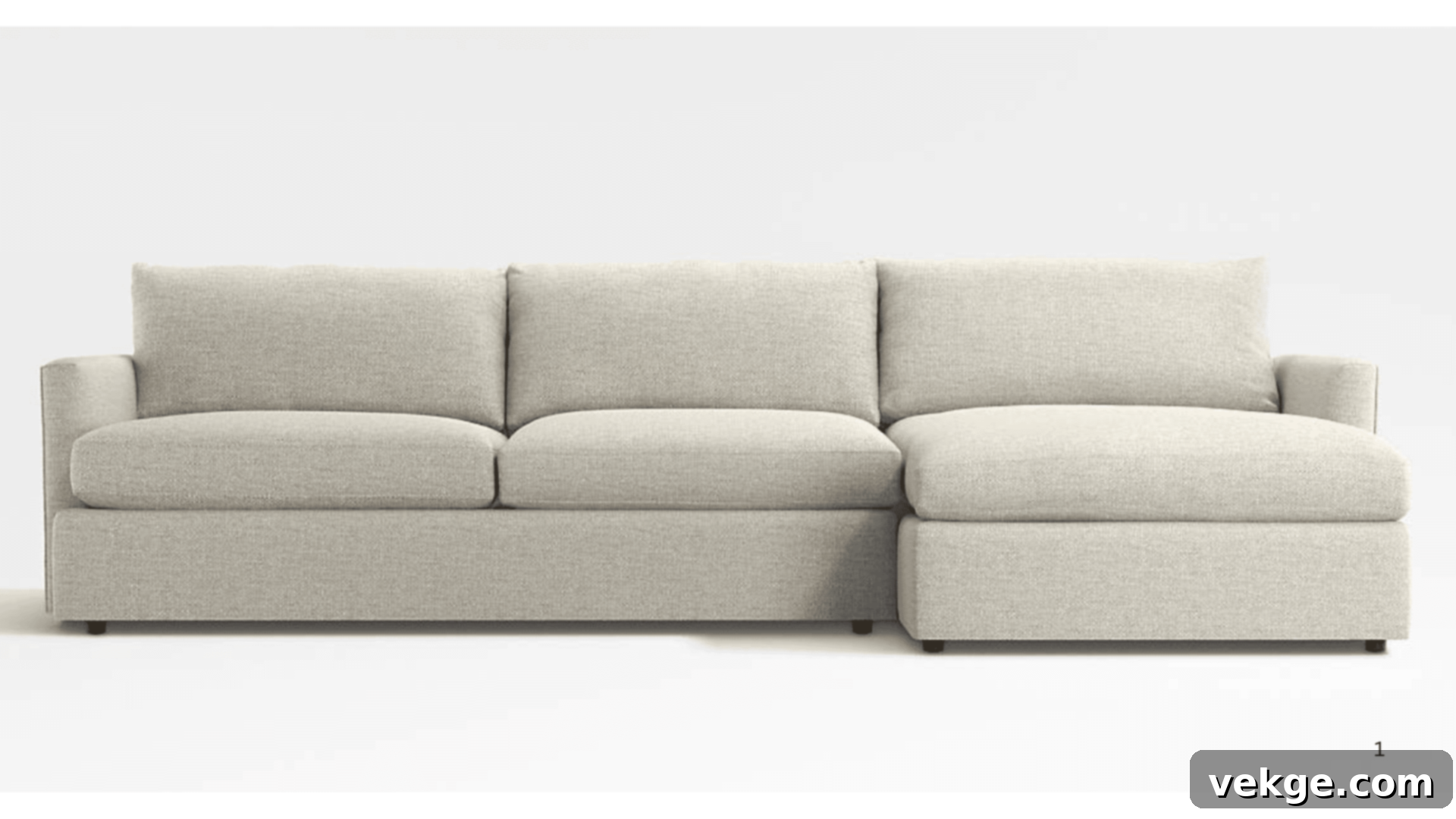 Crate & Barrel Lounge II Sofa, an extra-deep and comfortable family sectional, with performance fabric options