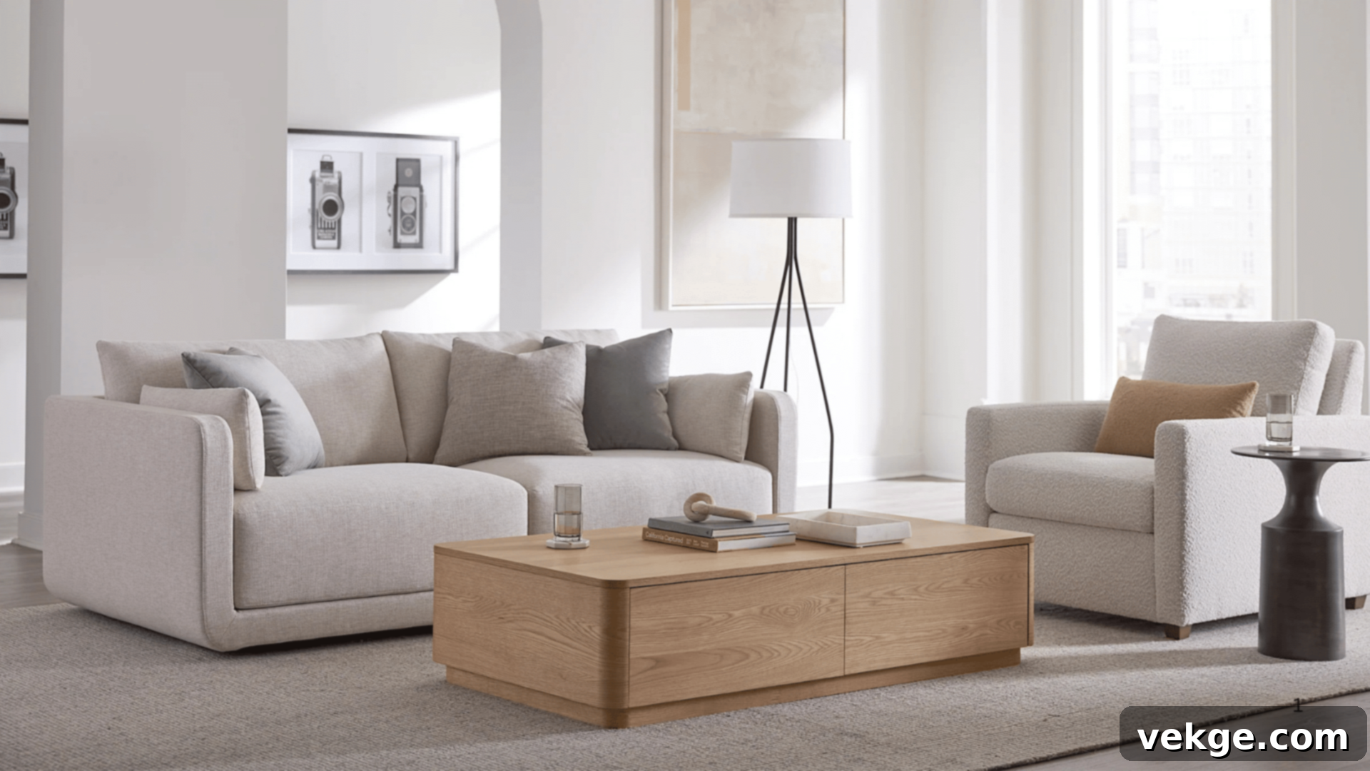 BenchMade Modern Two-Seat Sofa, a customizable and handcrafted family sofa made in the USA