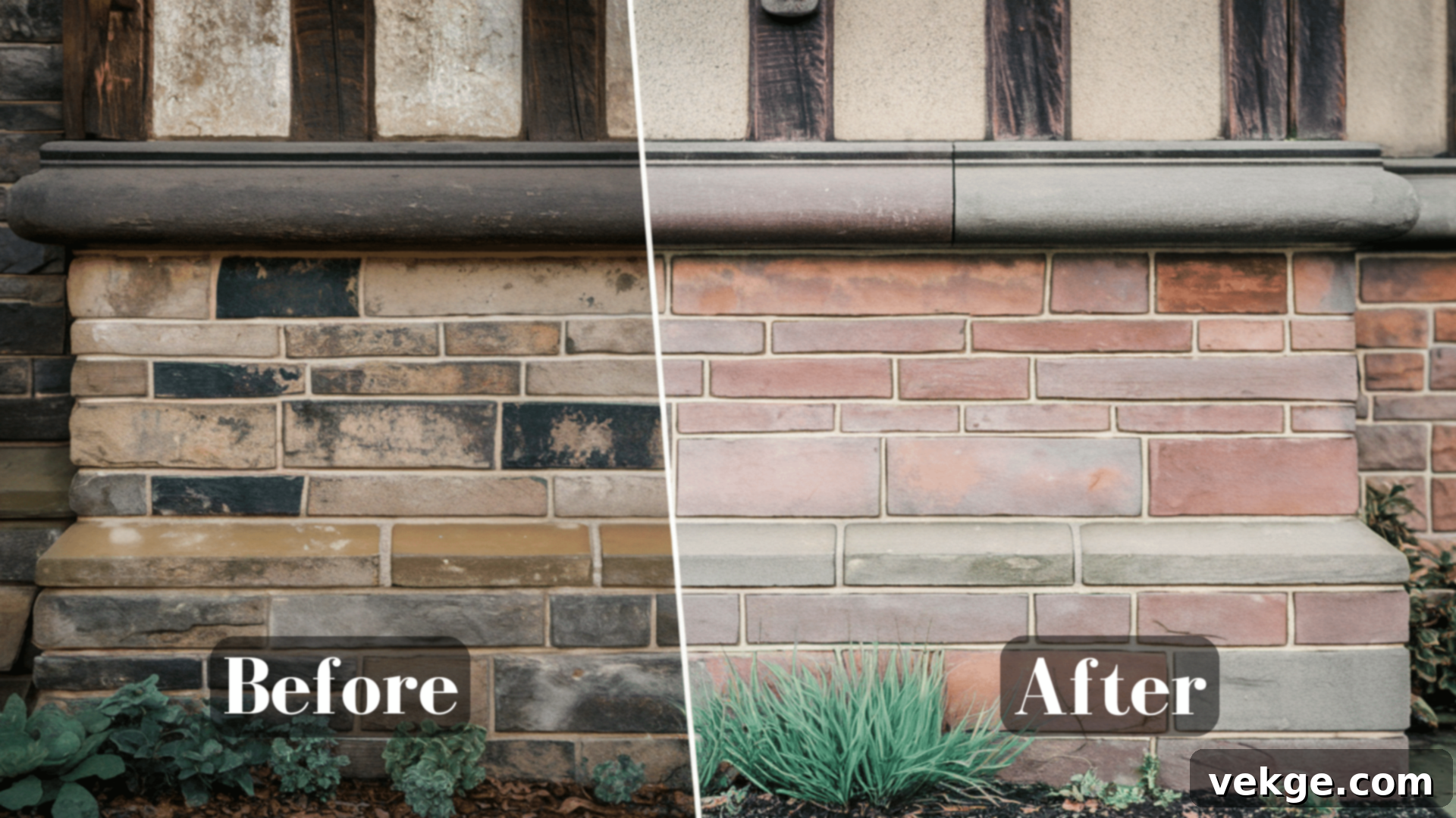 Tudor Stone Facade Cleaning and Repointing