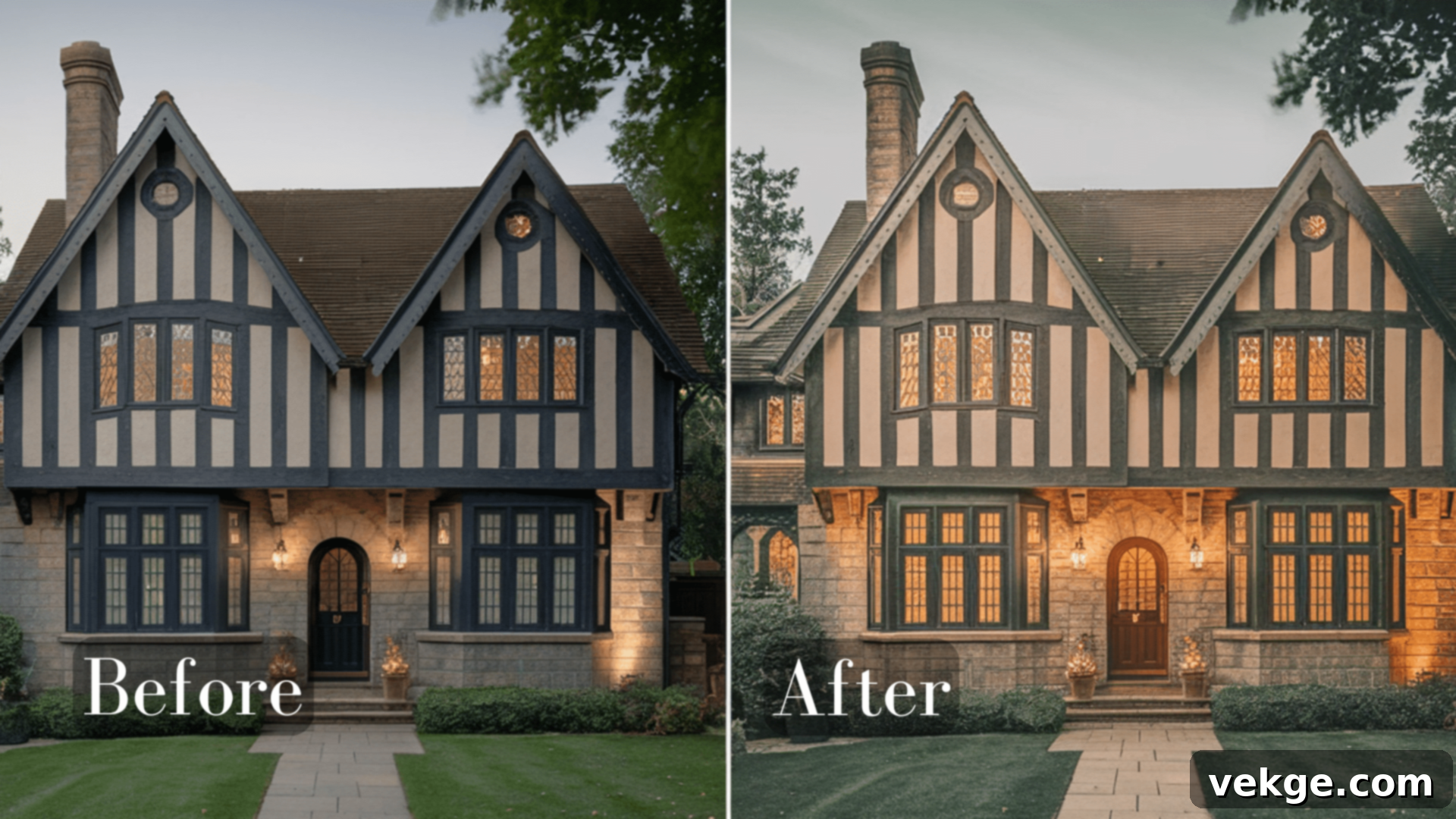 Exterior Lighting for Tudor Homes