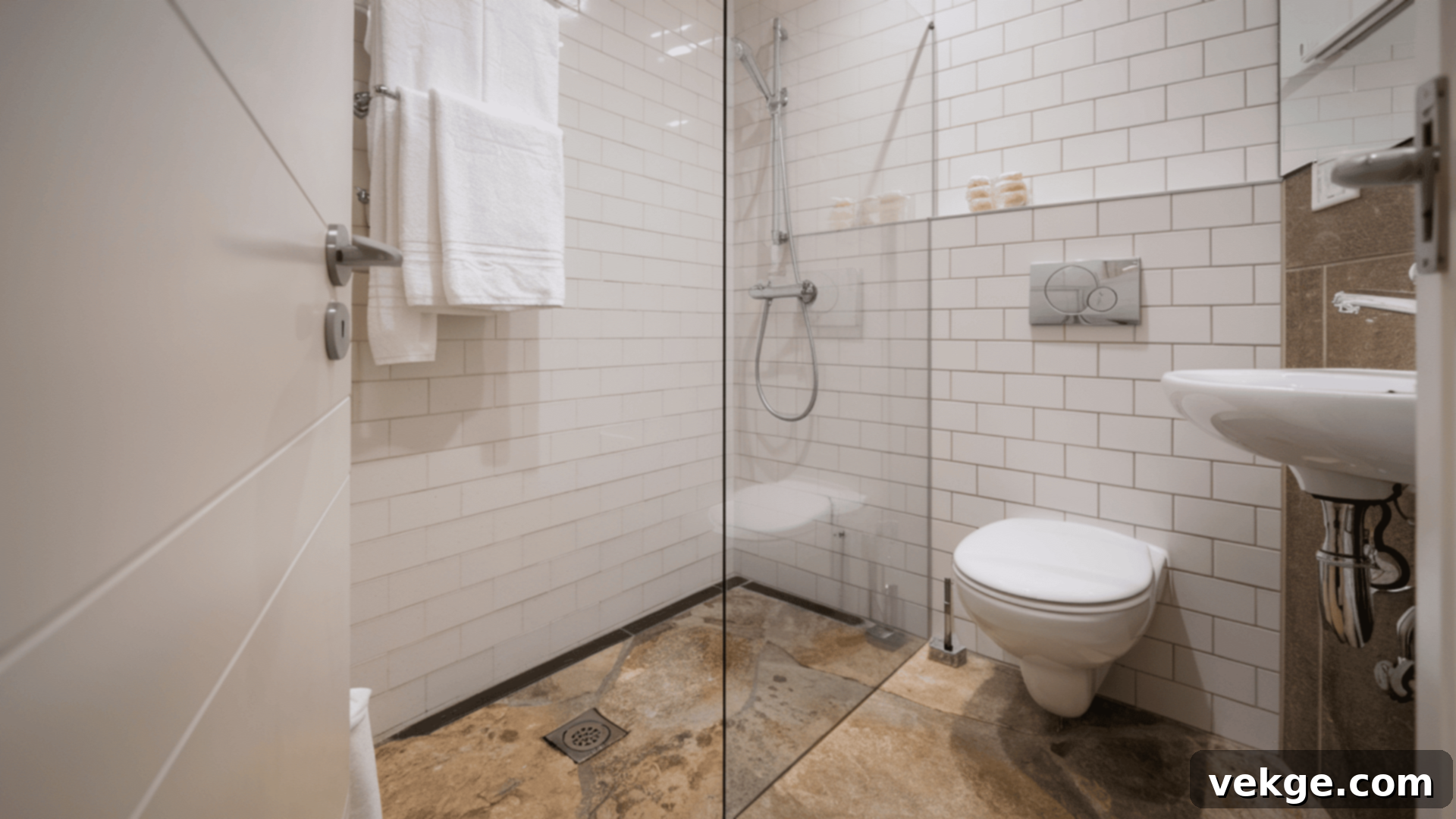 Compact Enclosed Wet Room with glass door