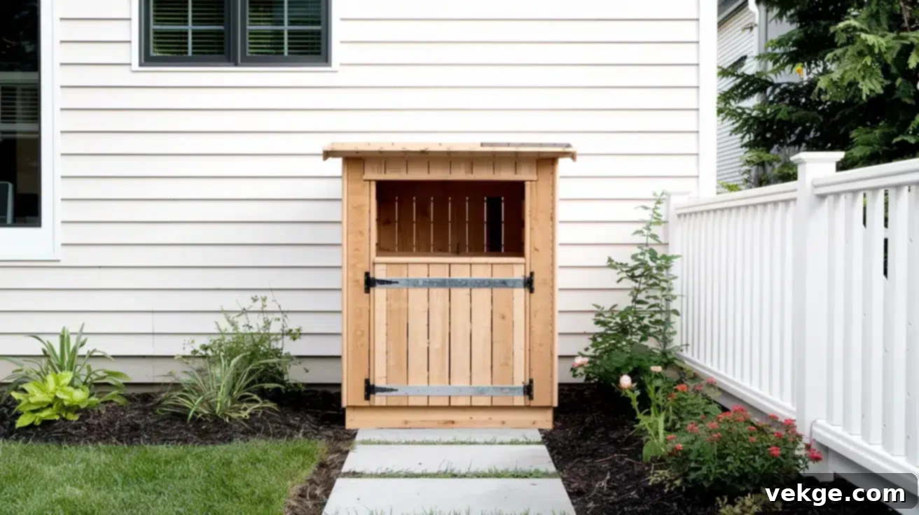 Building a Box-Style Garbage Can Enclosure with Slanted Roof