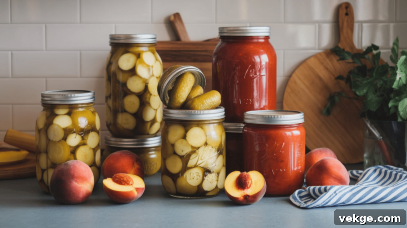 Wide-Mouth Jars for Canning and Easy Access