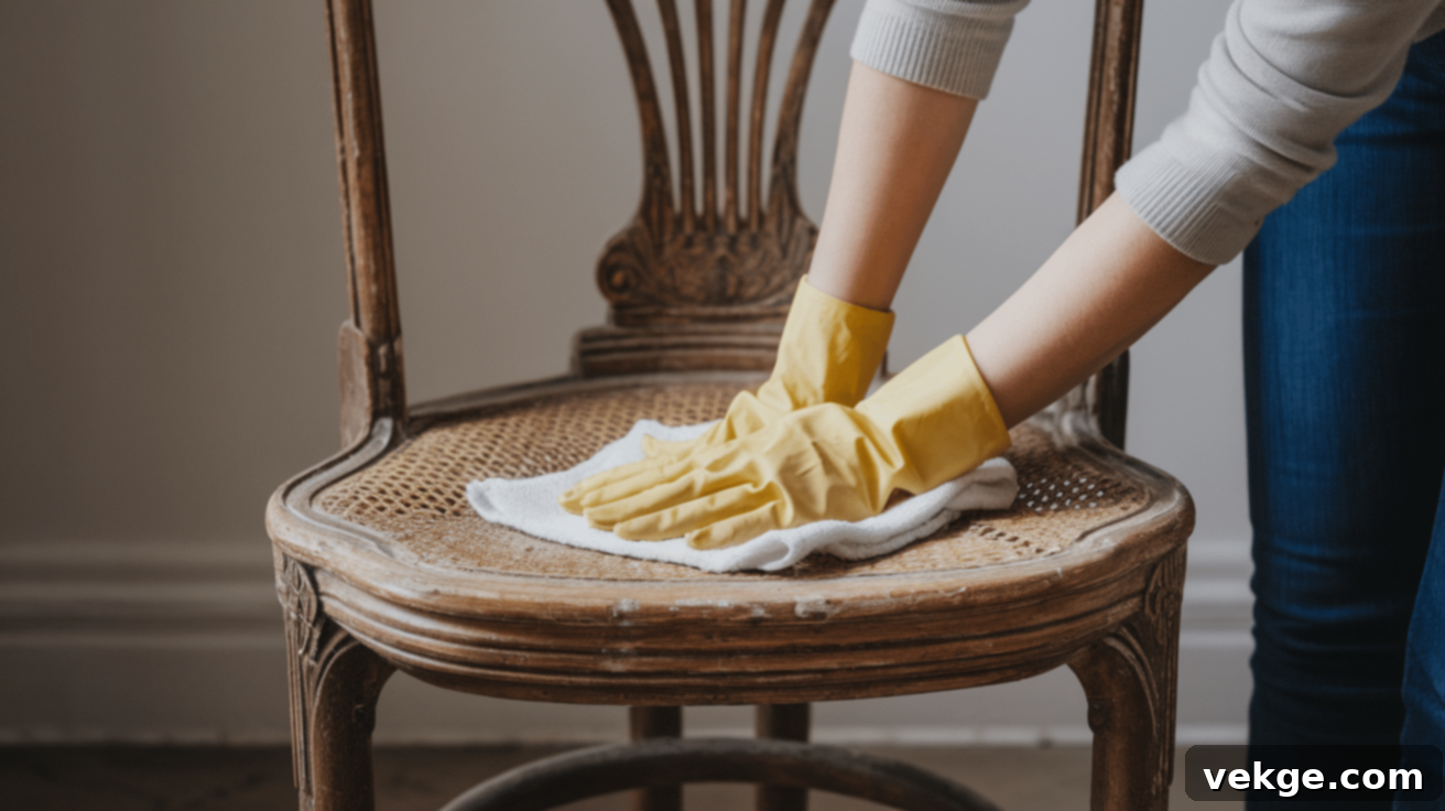 Cleaning antique furniture thoroughly