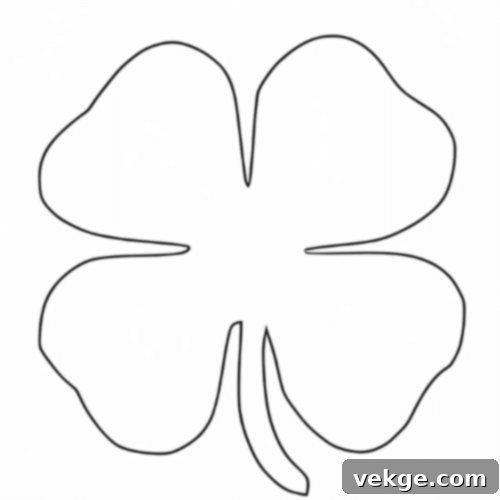 Large Four-Leaf Clover Template