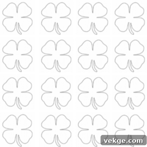 Extra_Small Four-Leaf Clover Template