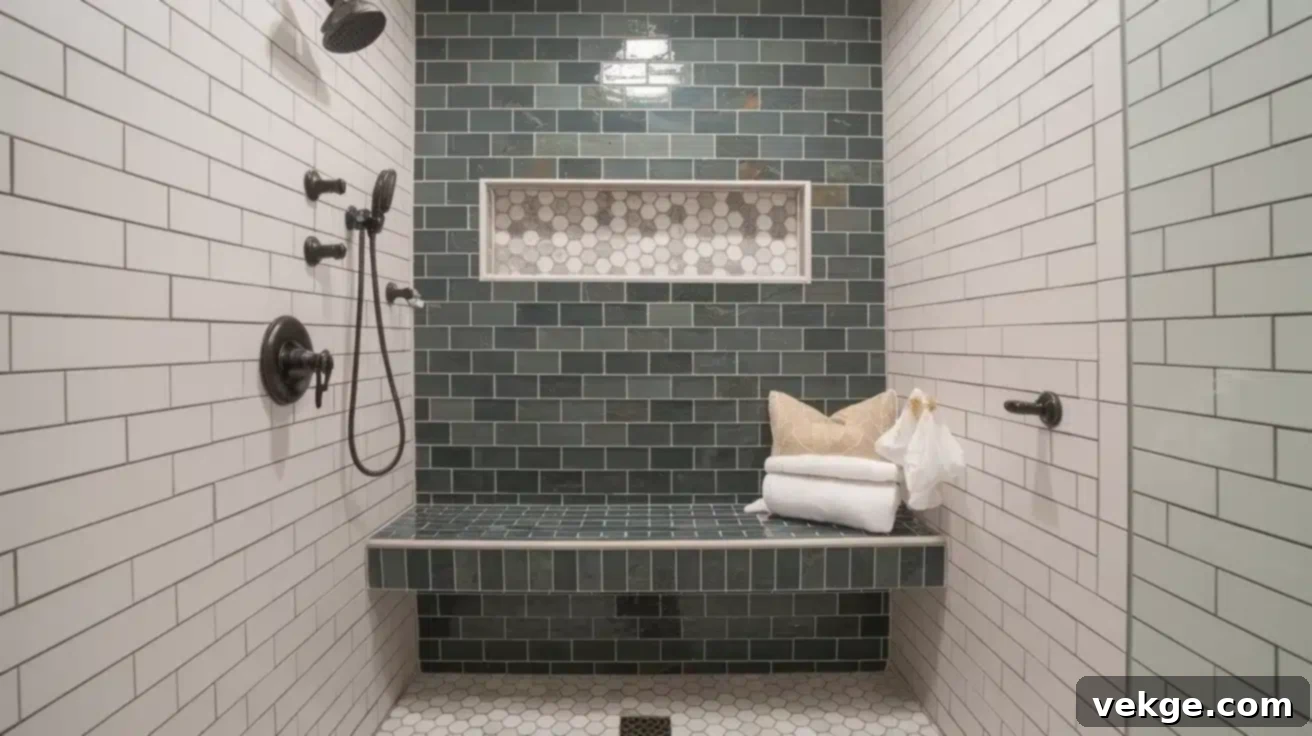 Bench Seating Options in Shower Remodel