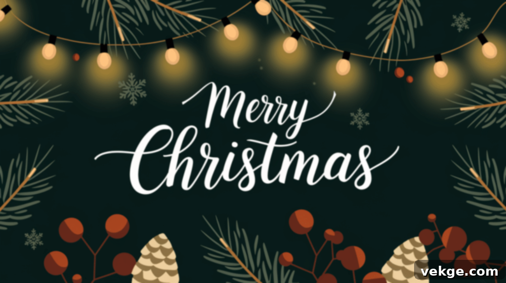 Merry Christmas in Simple Lettering
