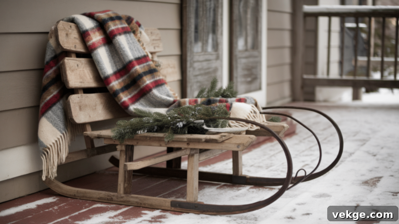 Vintage Wooden Sled