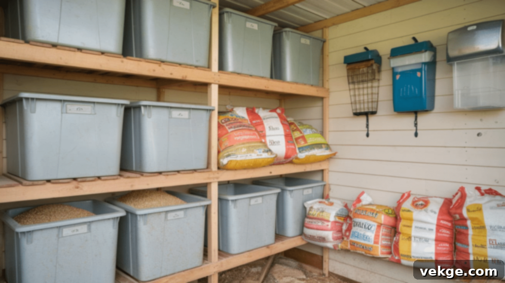 Store Chicken Feed Properly in Your Coop Shed
