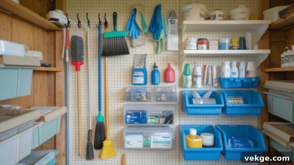 Organize Tools and Cleaning Supplies for Chicken Coop Shed