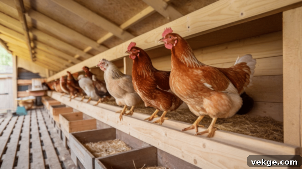 Set Up Roosting Bars for Chickens for Sleeping