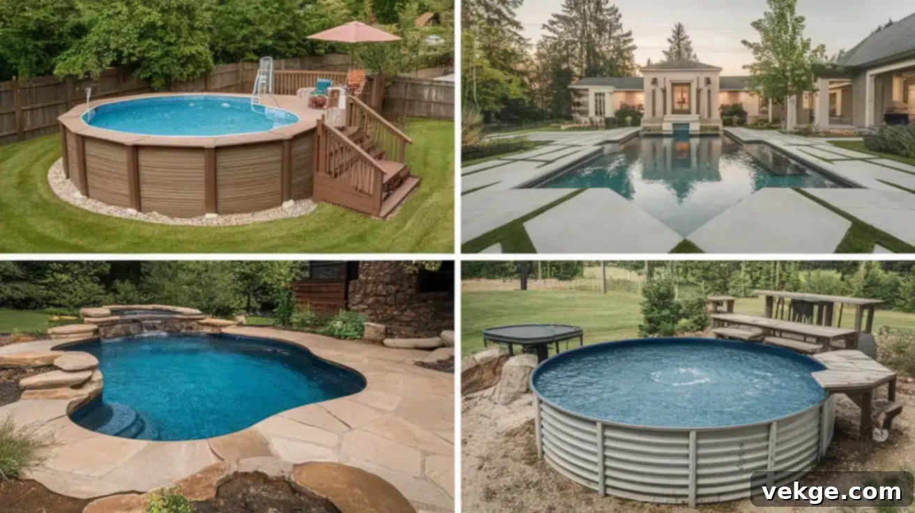 Types of Above-Ground Pool Decks - structural designs and options