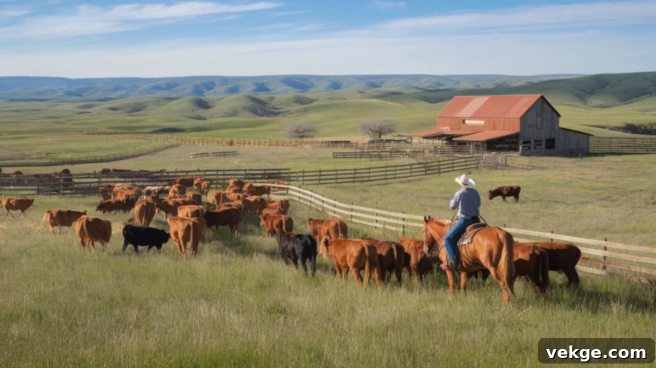 What is a Ranch - Large open spaces for livestock grazing