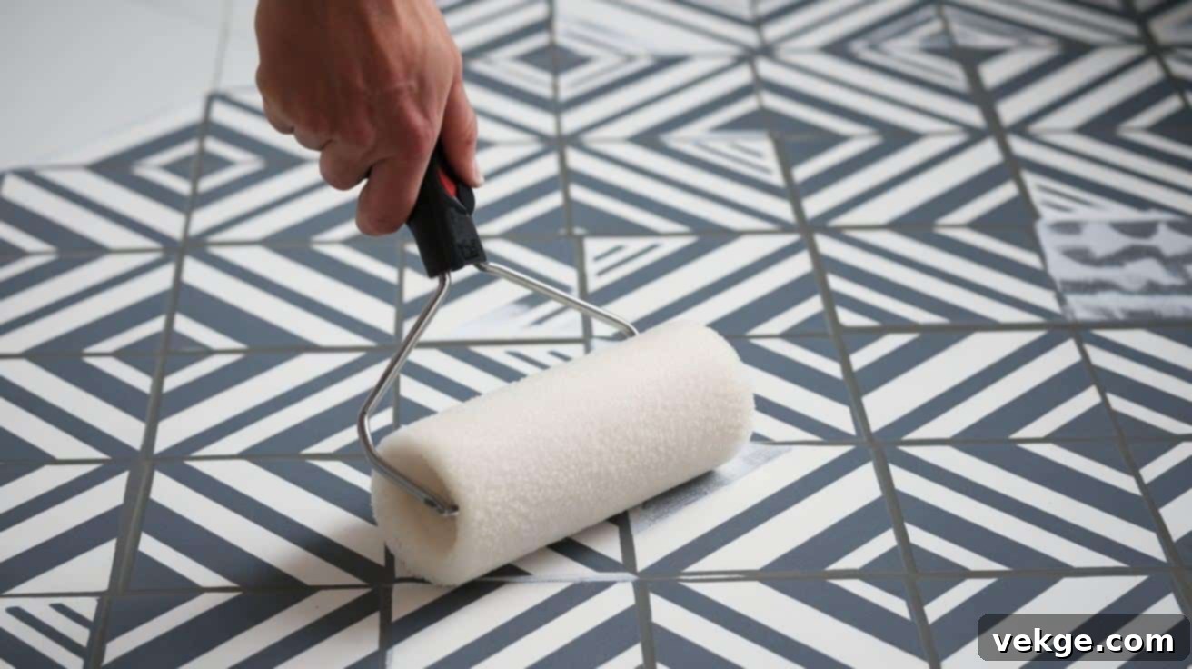 Painting Techniques for Bathroom Floor Tiles