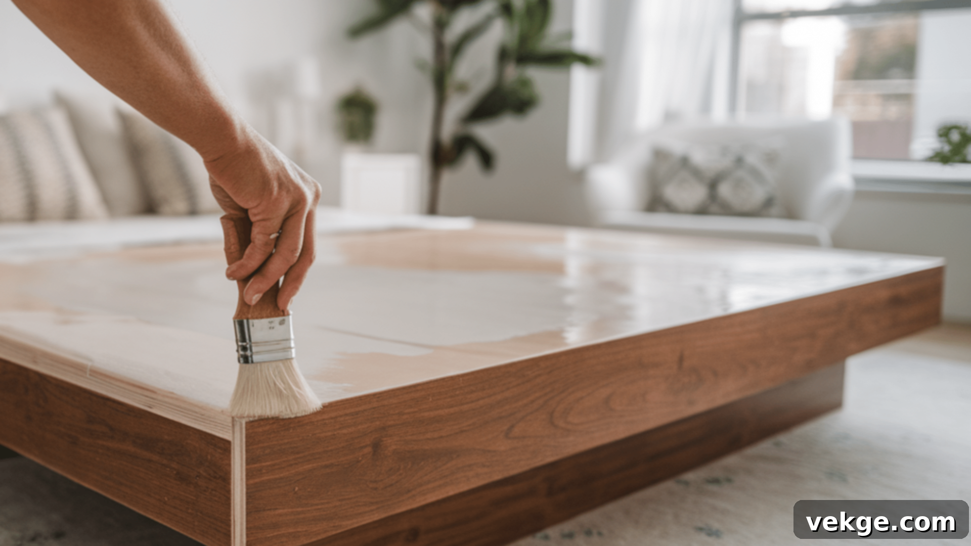 Step 6 Final Touches for DIY Platform Bed