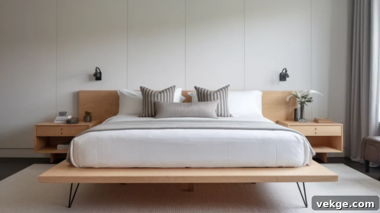 Modern Platform Bed with a Minimalist Look