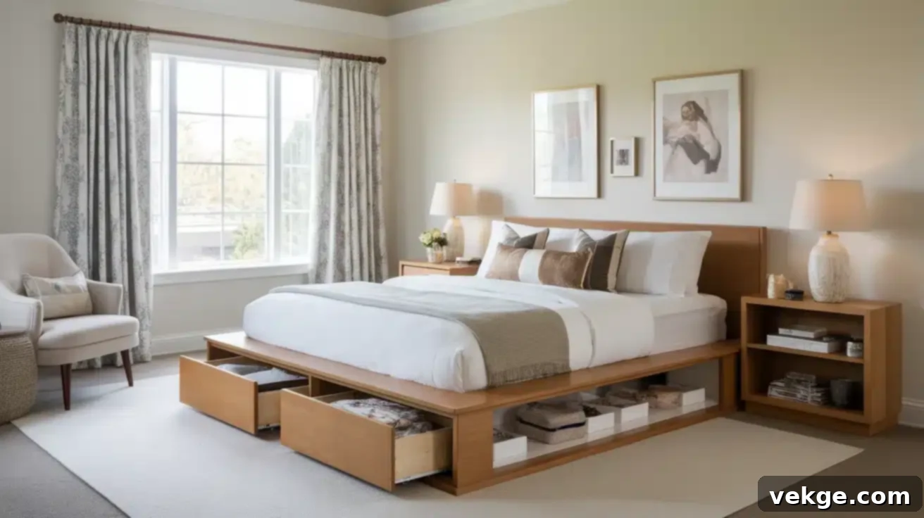 Platform Bed with Built-in Storage