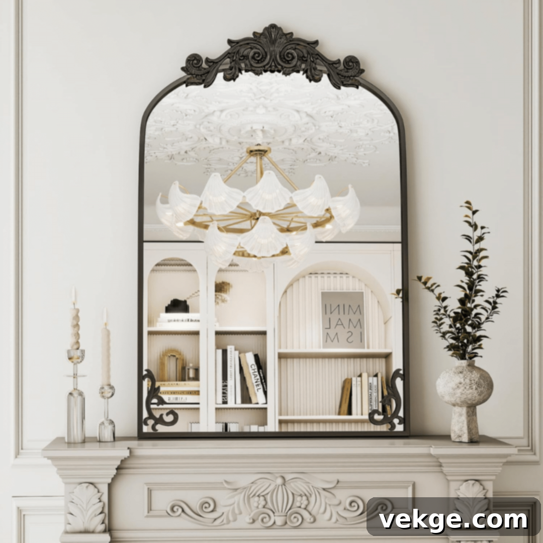 XRAMFY_Arched_Bronzed_Metal_Frame_Mirror