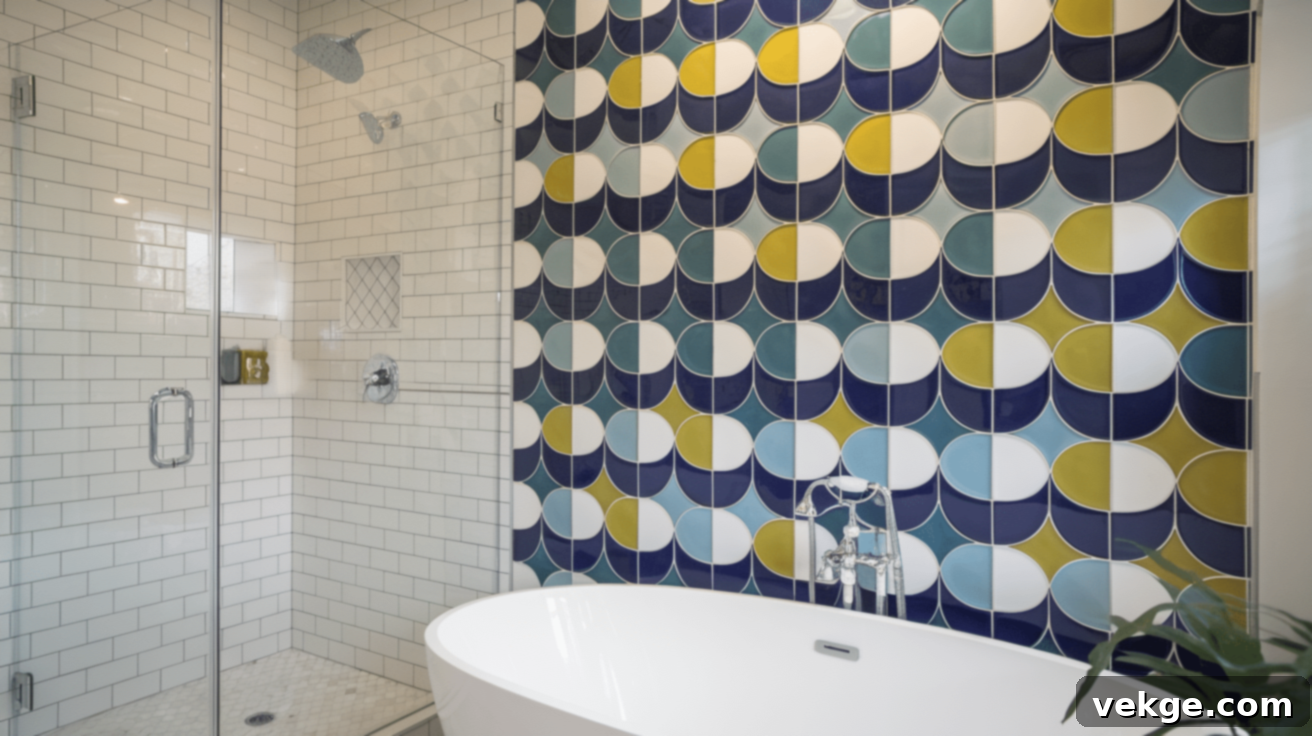 Freestanding_Tub_Next_to_Shower_with_Statement_Wall