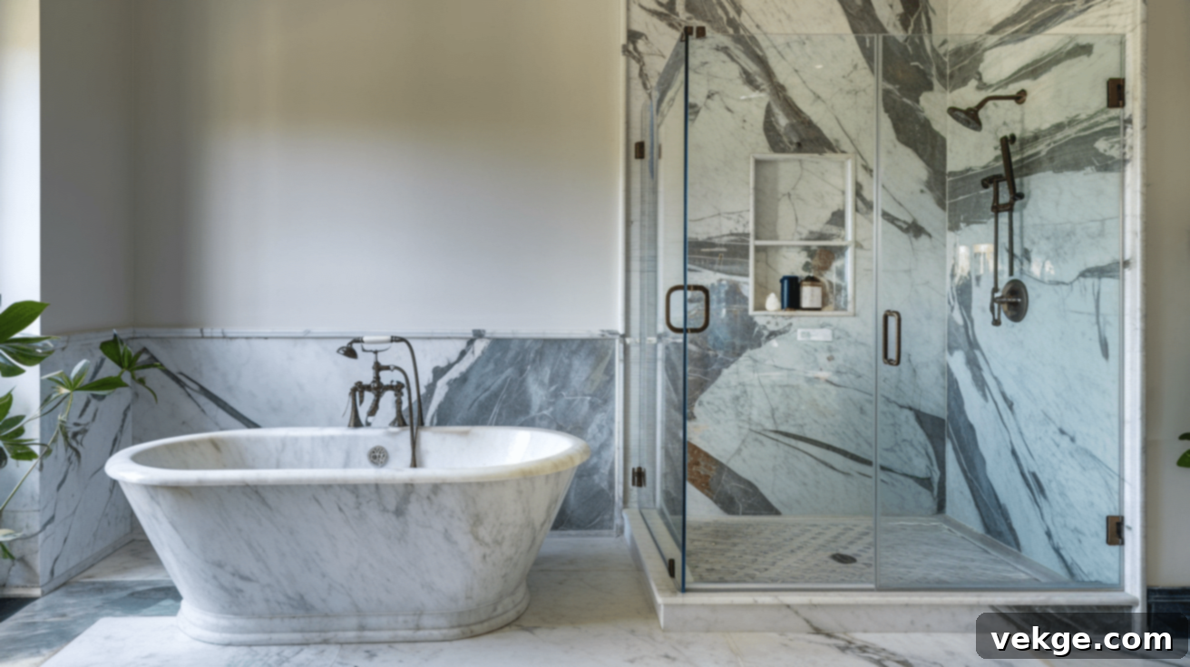 Freestanding_Tub_in_Shower_with_Marble_Accents