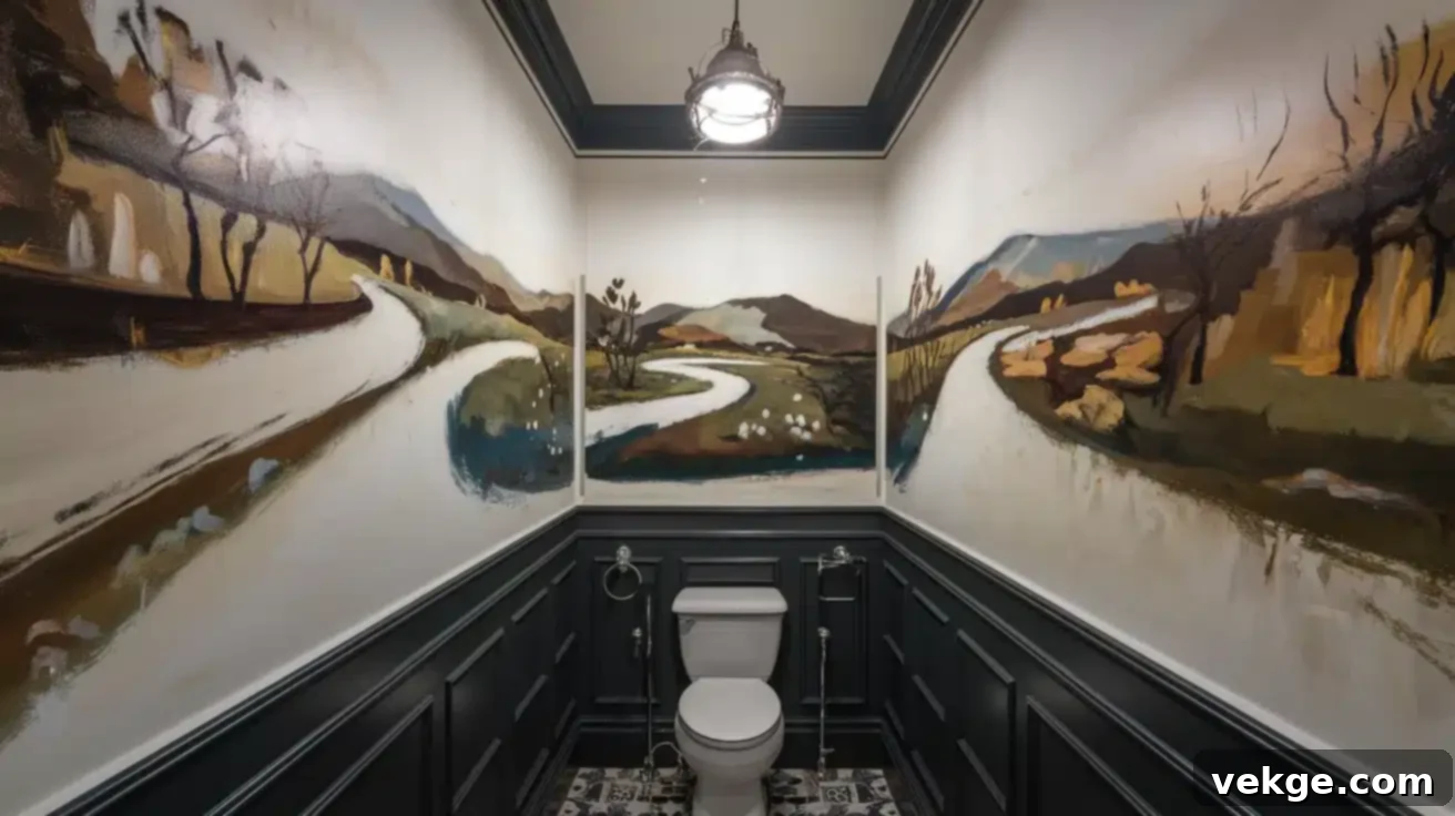 Statement Powder Rooms: Daring Designs for Petite Spaces 7 Art_and_Personal_Touches