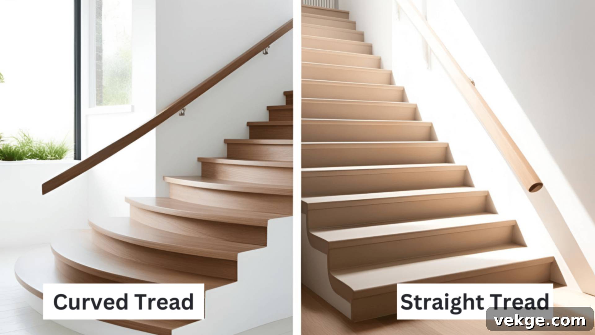 Straight vs. Curved Stair Treads in Staircase Design