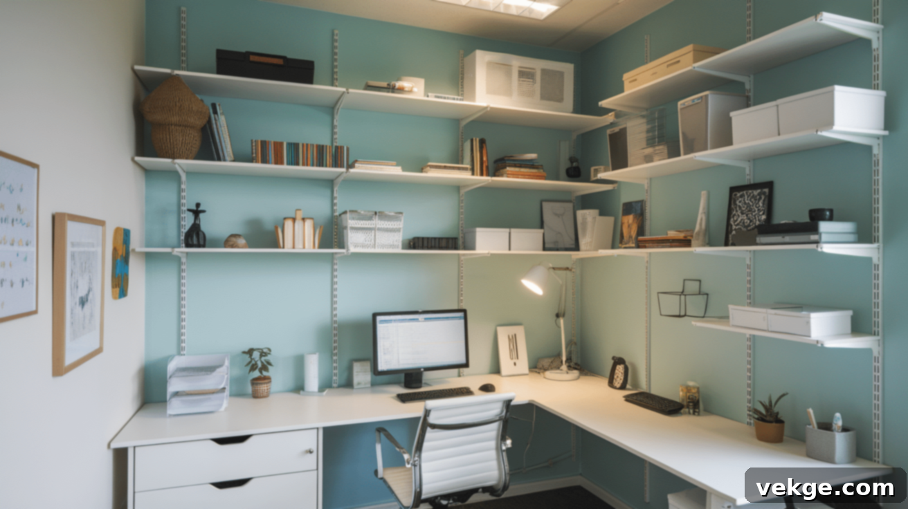 Maximize Vertical Storage in Small Office