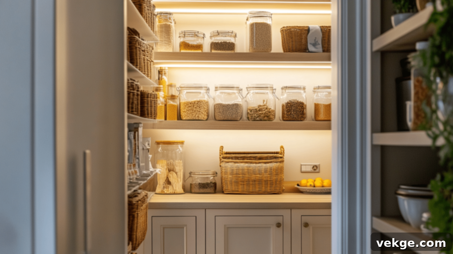 Open Shelving for Easy Access in a Small Pantry