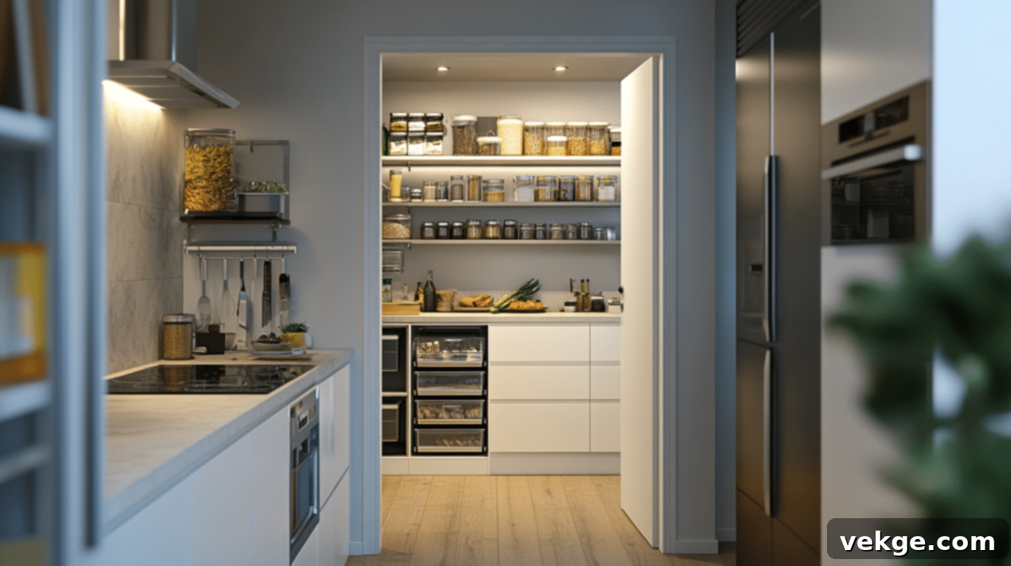 Space-Saving Pocket Door for Pantry