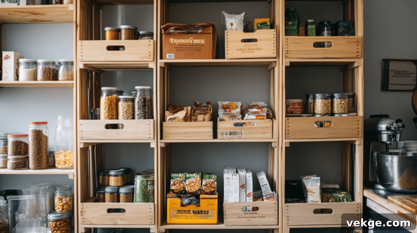 Stackable Crates for Rental Pantry Storage