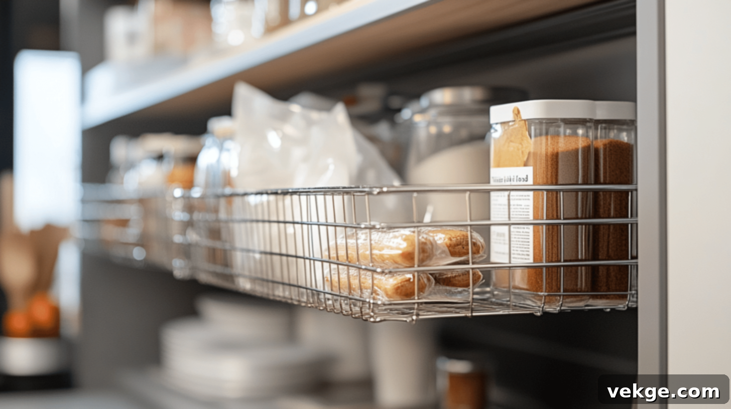 Clip-On Shelf Baskets for Extra Pantry Storage