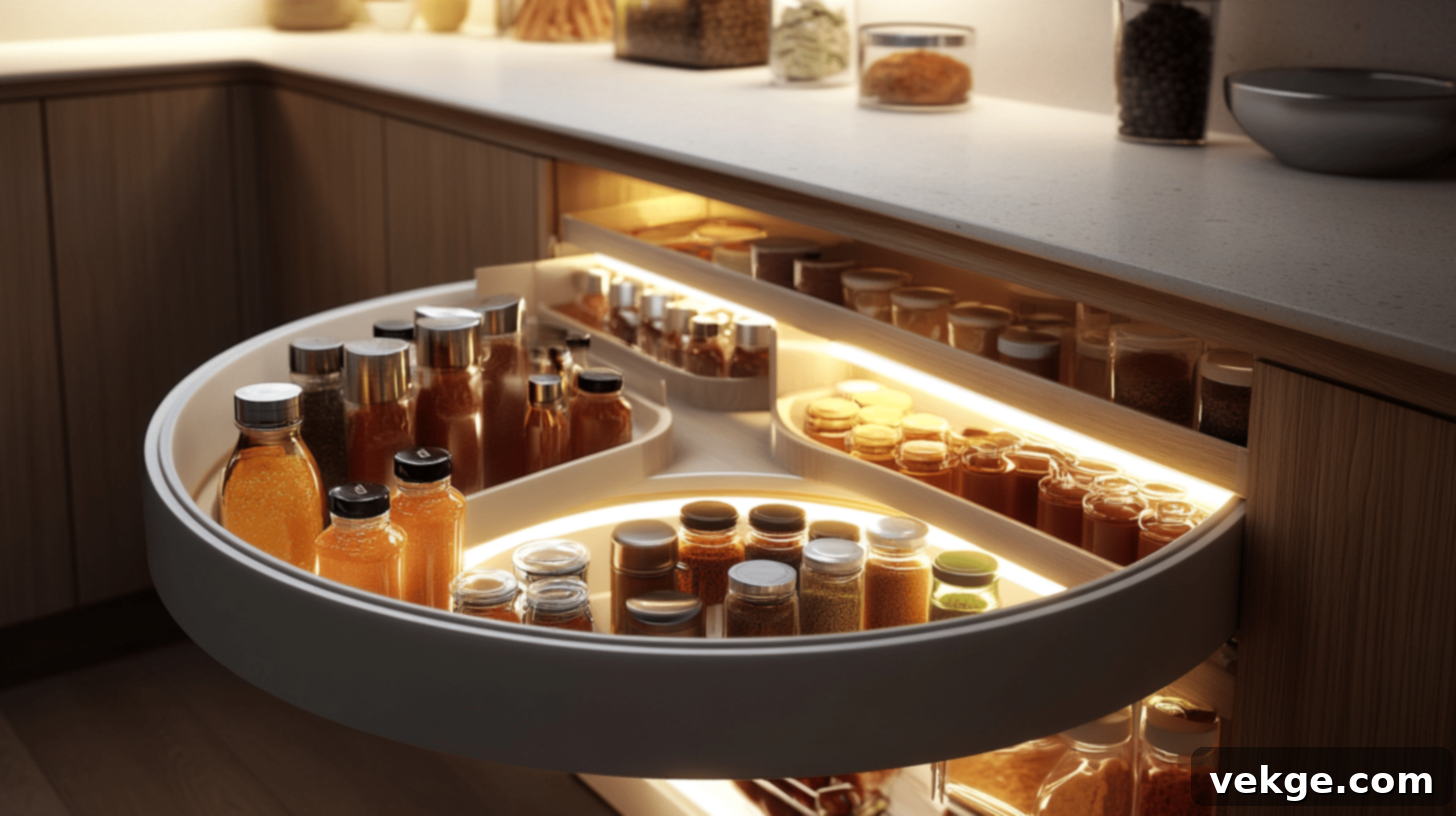 Lazy Susan for Easy Pantry Organization