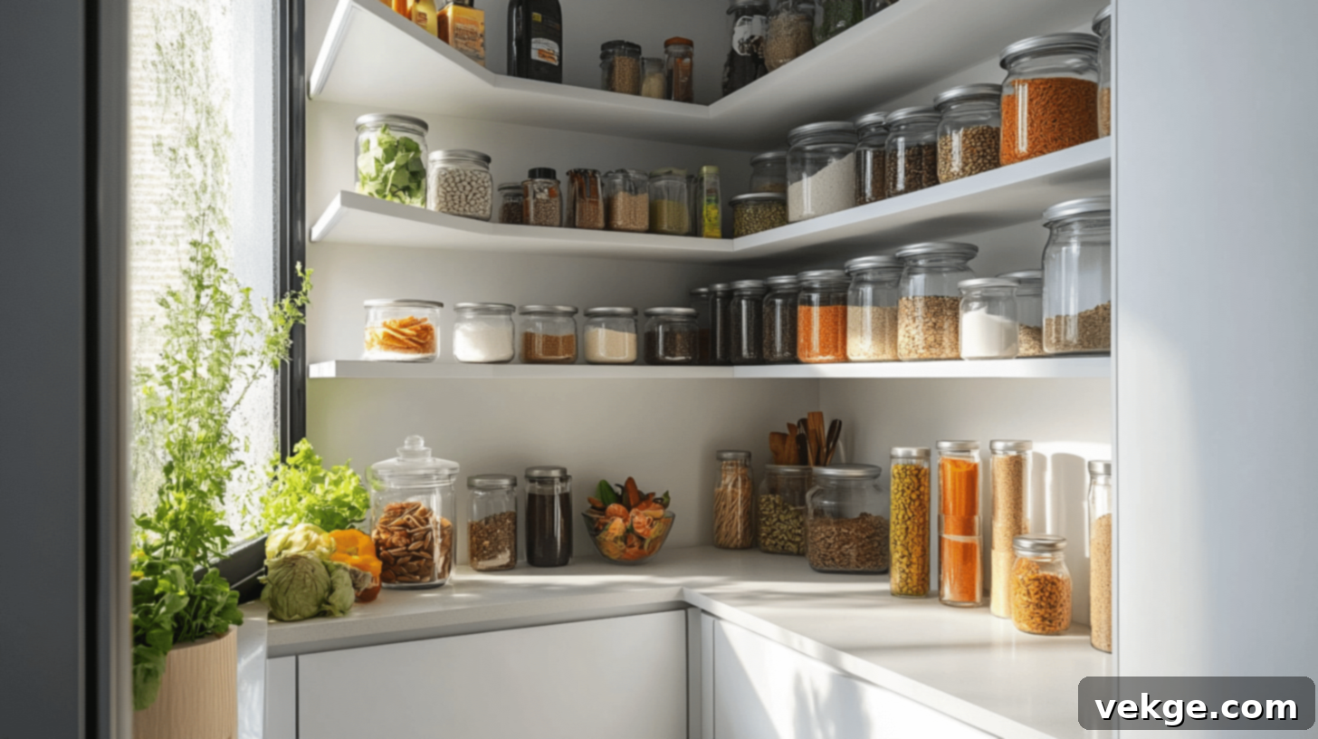Clever Pocket Shelves for Corner Pantry Storage
