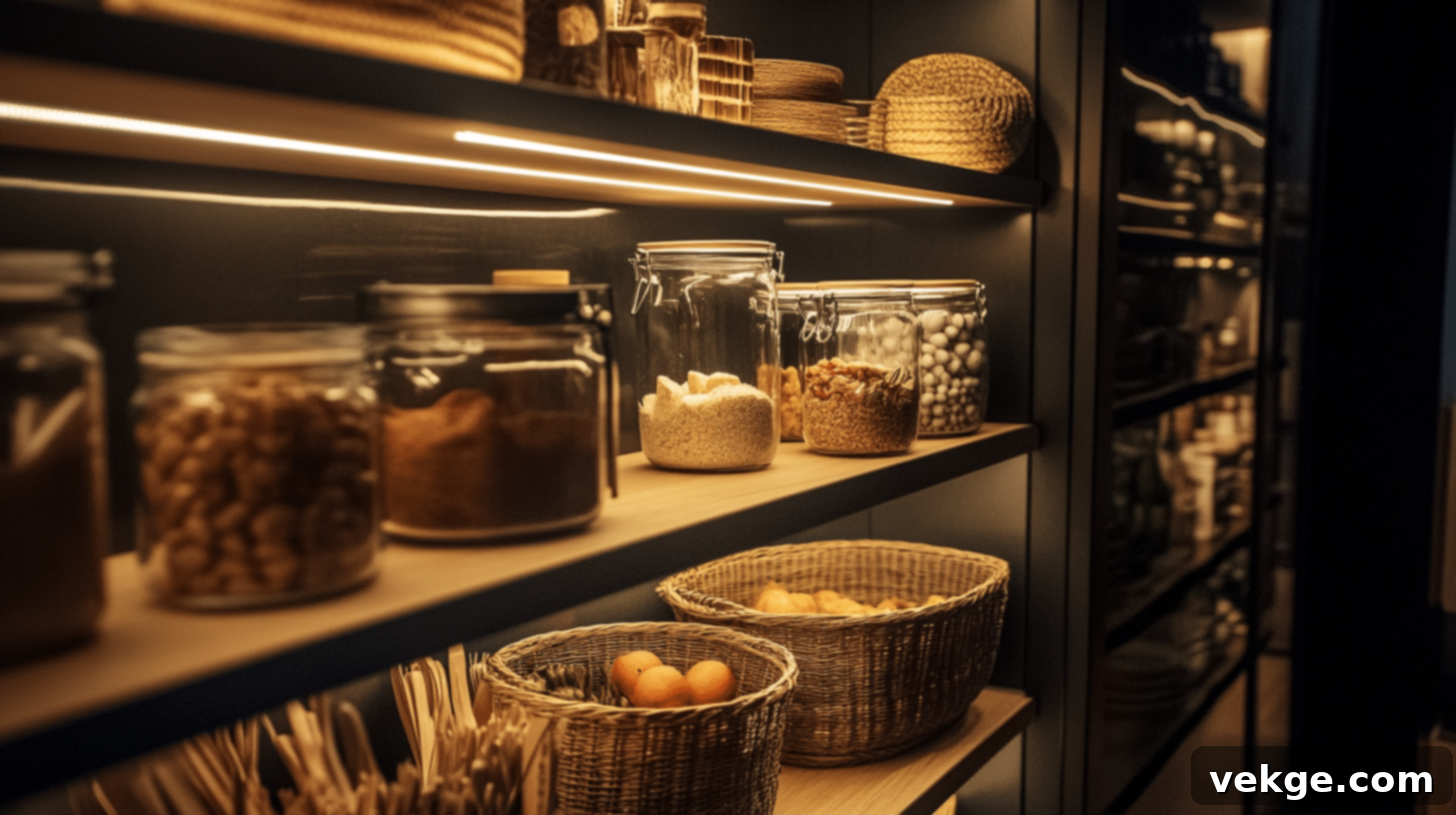 Under-Shelf LED Lighting for Better Pantry Visibility