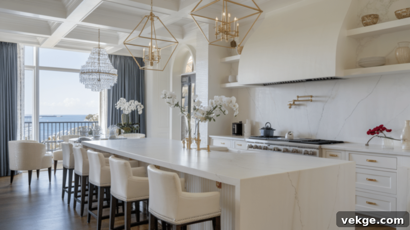 White Marble Countertop with White Marble Backsplash